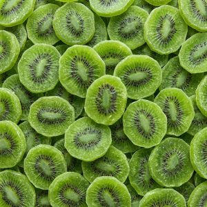 Kiwi deshidratado en rodajas
