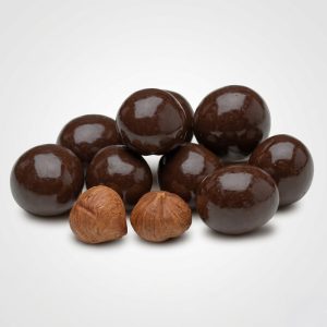 Avellanas europeas envueltas en chocolate.